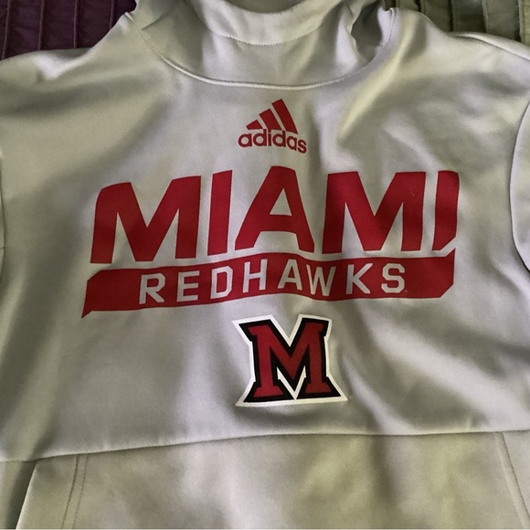 Adidas Gray and Red Sweater with Miami Logo - Picture 2 of 3